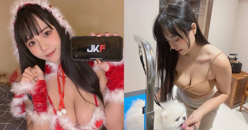 【GG扑克】正妹寵物美容師「Angela寶7」爆乳過聖誕！「甜美性感」裝扮熱情拉票中！