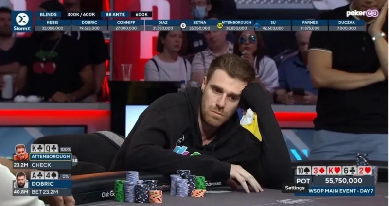 【EV扑克】顶着1000万刀风险:Adrian在WSOP主赛后期的英雄跟注