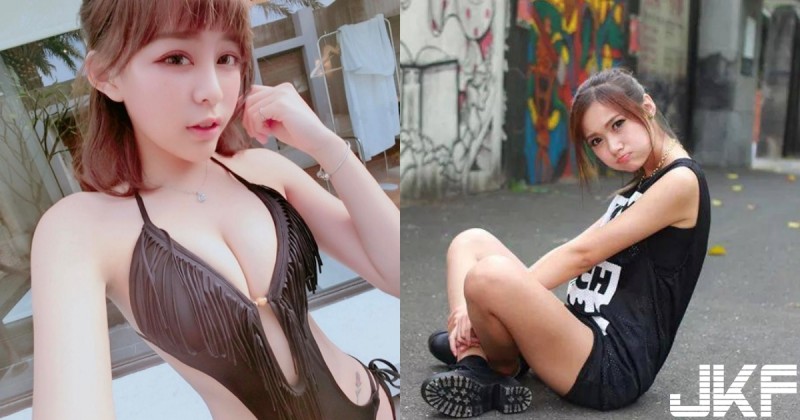 【GG扑克】俏皮女孩「胸前好緊繃」！爆乳泳裝「低胸開深V」，配上女孩系嘟嘴讓人一秒戀愛！