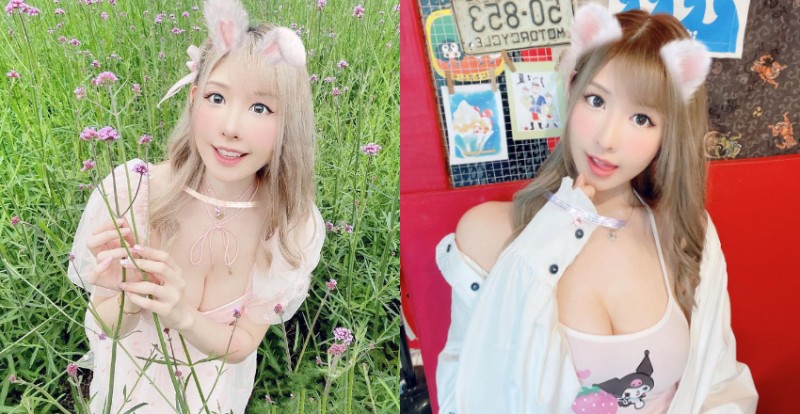 【GG扑克】萌寵系女孩「Lenna 芷玄」就像躲在草叢中的爆乳小白兔！