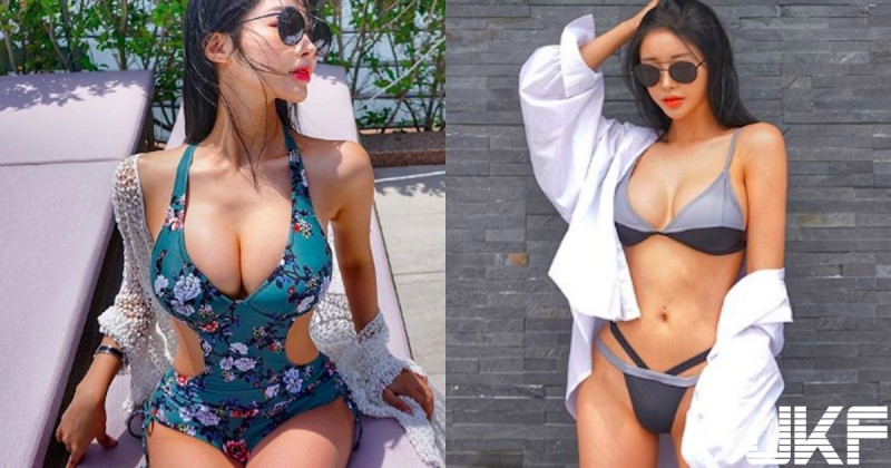 【GG扑克】上面深V「下面也深V」!嫩模泳裝好大膽,爆乳開高岔小意思下半身也要開高岔!