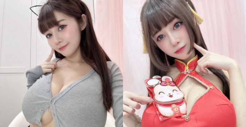 巨乳甜心「安希 Anxi」套上不敢穿出門的衣服　扣子隨時都會蹦開！