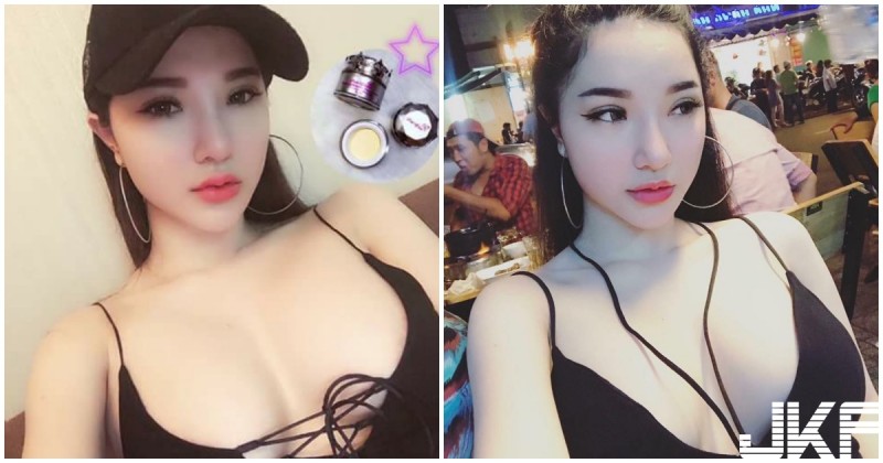 【GG扑克】越南妹就愛放送「渾圓車頭燈」 深V洋裝快要炸裂,畫面好惹火啊!