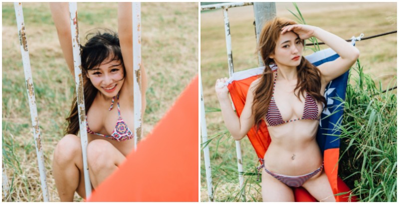 【GG扑克】爆乳慶雙十！攝影師尼古洛鏡下兩個「爆乳正妹」草原上的性感國慶日！
