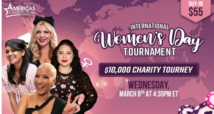 【EV扑克】简讯 | ACR连续第二年举办国际妇女节慈善锦标赛