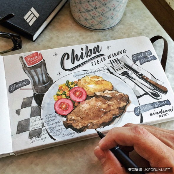 【GG扑克】他的手帳媲美餐廳Menu!神乎其技的水彩手繪美食讓你看得口水直流