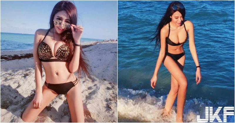 【GG扑克】好調皮!海邊倒奶的「爆乳美人魚」!天氣再冷也要穿比基尼秀「性感曲線」啊!