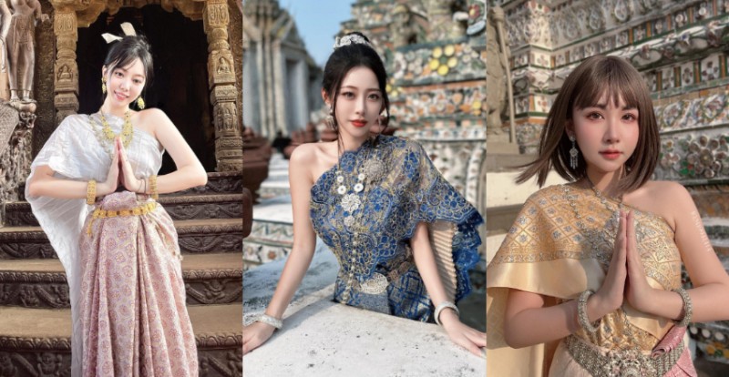 【GG扑克】JKF女郎泰國傳統服飾合輯　小露香肩展現性感讓人著迷
