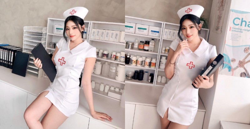 【GG扑克】迷人護理師「謝立琪Kiki」實施私人診療　畫風一變突然掀起裙子
