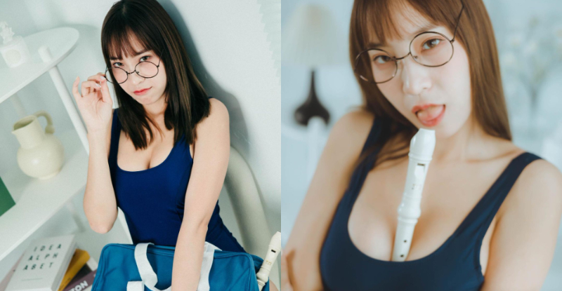 【GG扑克】看清楚!淘氣少女「Vina」直笛深插,「放大猛乳」學長狂讚發育成就!