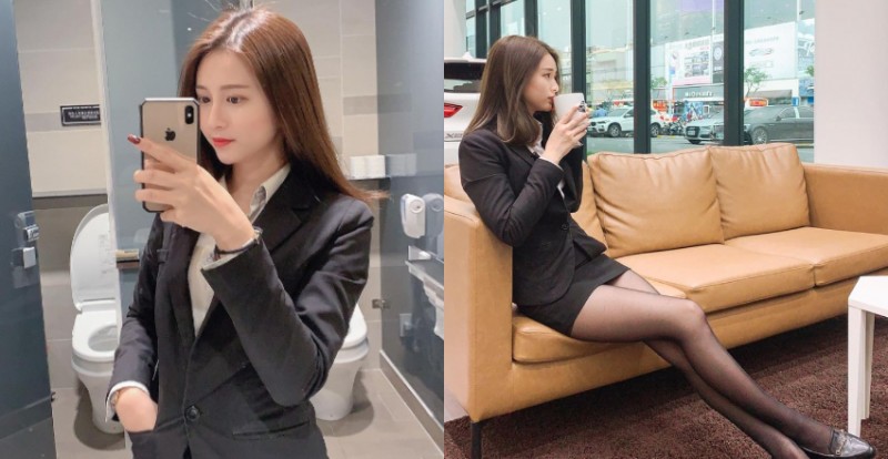 【GG扑克】「要賞車還是賞我？」新莊BMW「正妹業務」短裙制服展現黑絲美腿