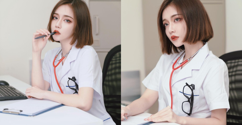 【GG扑克】短髮正妹「林酸酸」媚眼義診,「銷魂曲線」治癒所有內傷病患