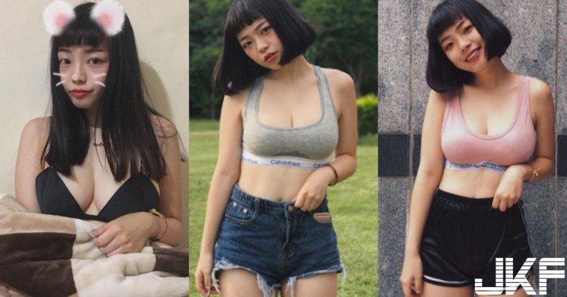 【GG扑克】運動背心hen棒!「巨奶運動少女」運動這樣穿,原汁原味「胸前濕一塊」讓人怎麼受得了?