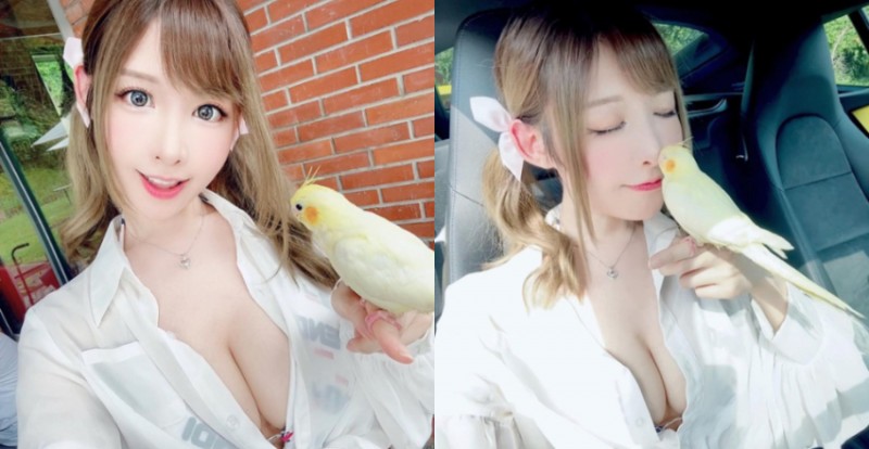 萌寵系女友「Lenna 芷玄」公開場合爆乳玩鳥鳥真的好吸睛！