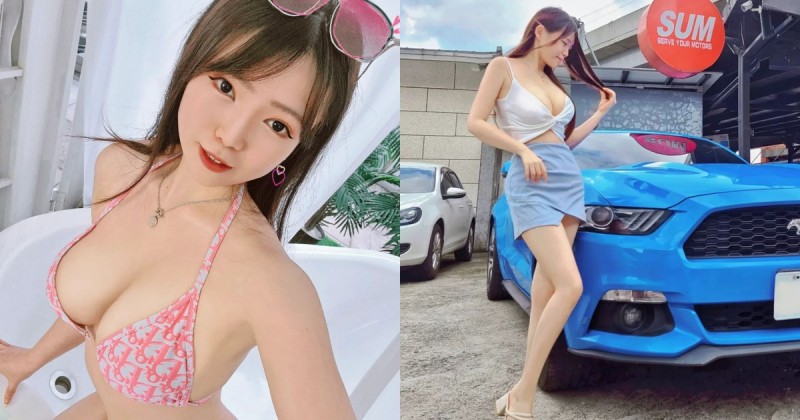 【GG扑克】超火辣中古車「正妹業務」張瑜 Tako!超優質「車頭燈」不買不行啊!