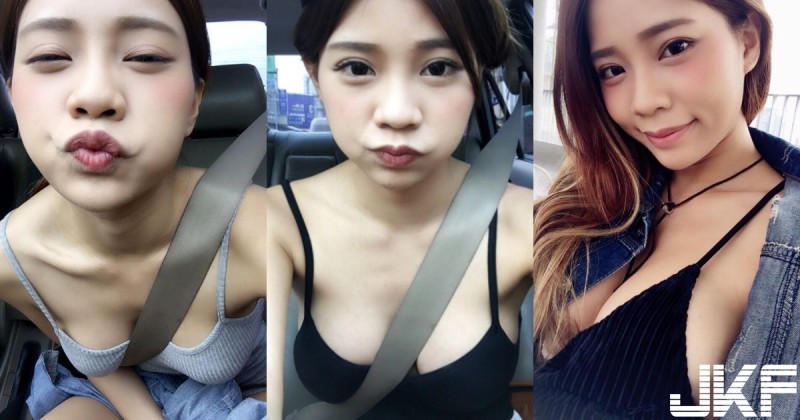 【GG扑克】這樣太危險！正妹「背心圓乳」被安全帶勒出邪惡形狀！看到怎麼好好開車…