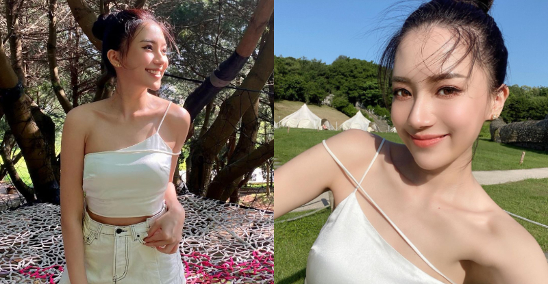 【GG扑克】「陽光正妹」露營身心大解放,魅力電眼搭「燦爛甜笑」讓人陶醉