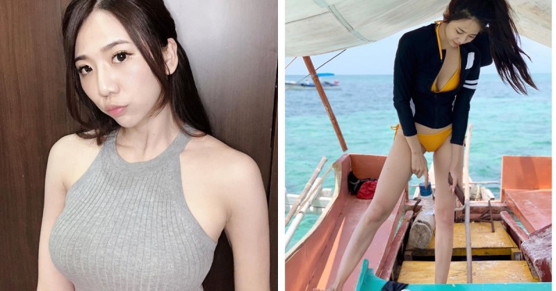 【GG扑克】酒窩美少女「Jasmine茉莉」隨時準備去浮潛,32E頂級浮標應該不怕會沈~