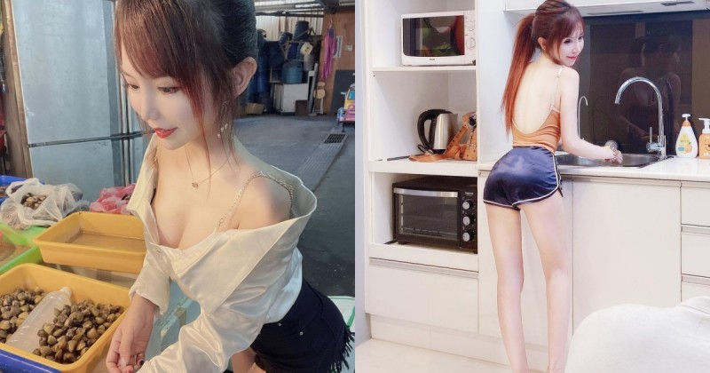 【GG扑克】有夠賢慧!菜市場驚見「香肩美乳正妹」買海鮮,蔡粉粉回家下廚也辣度超標!