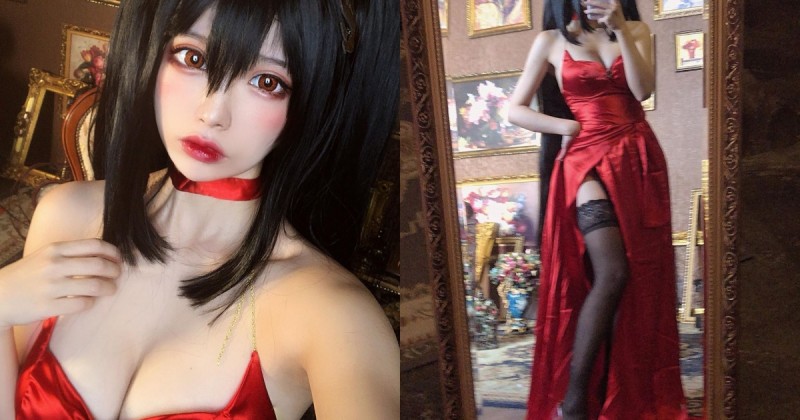 【GG扑克】軟萌「巨乳蘿莉」的逆襲!穿上大人戰袍,豔紅爆乳高衩禮服「性感度MAX」!