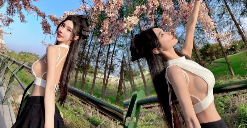 甜萌女神《夢夢MonMon》露側乳賞花　提前讓粉絲預習攝影會辣度