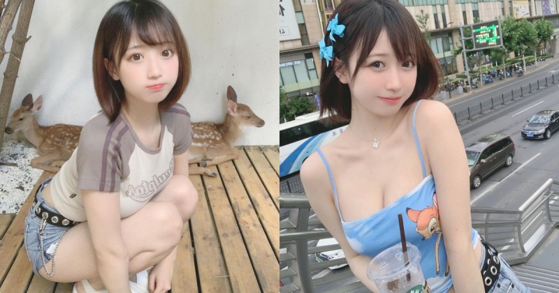 天橋上的「性感小背心正妹」，「童顏巨乳的曲線」是最好的風景！