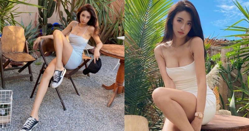 美式正妹「Joanna」伸出誘人長腿，酥胸和緊實曲線辣到翻了！