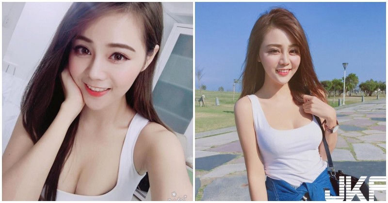 【GG扑克】甜美正妹暗藏「火辣兇器」,無辜大眼盯著你看,「雪白美乳」讓人好受不了!