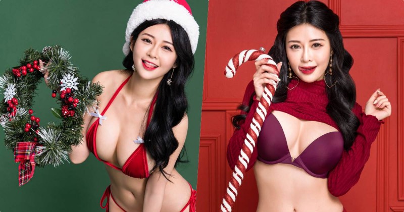 【GG扑克】聖誕女神安希解放「核彈級曲線」,「超誘惑視角」讓你聖誕不孤單!
