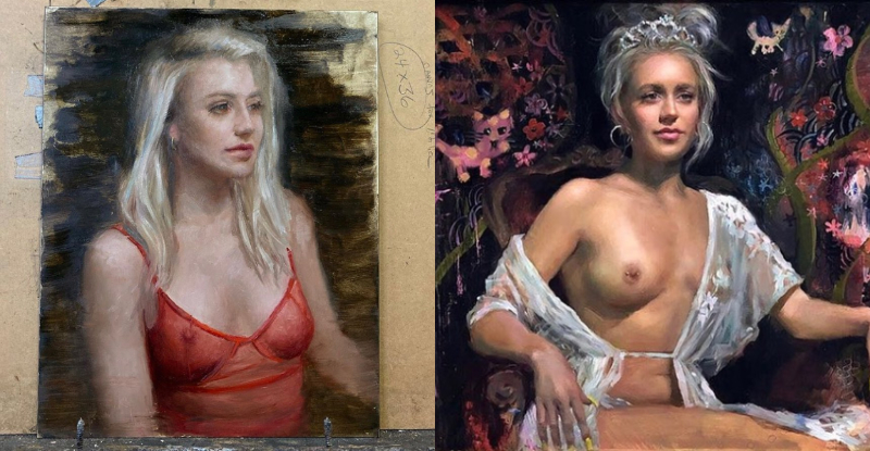 神到啦！畫中露點女模就是她…「充滿藝術的肉體」一眼難忘深刻入心