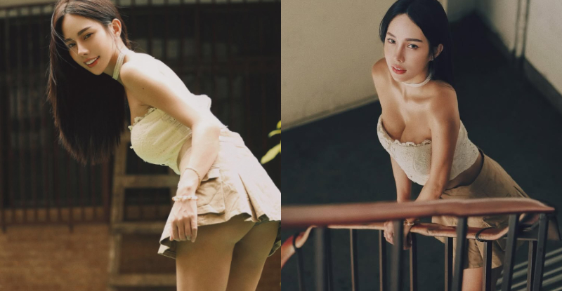 【GG扑克】短裙正妹「李尾巴」上下齊發，「美乳加美臀」畫面超犯規！