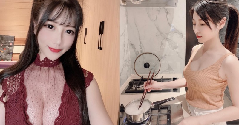 【GG扑克】氣質甜美「理想型女友」在家好賢慧，「飽滿雪乳」若隱若現太養眼，網友：真的好漂亮！