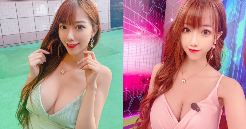 萌萌妹子「吳芸帆」胸前實力好深厚，飽滿的「深溝畫面」好讓人害羞！