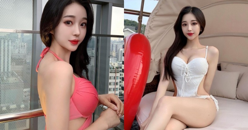 【GG扑克】心動了！泳池露側乳的正妹超辣，轉過身根本背影殺手！