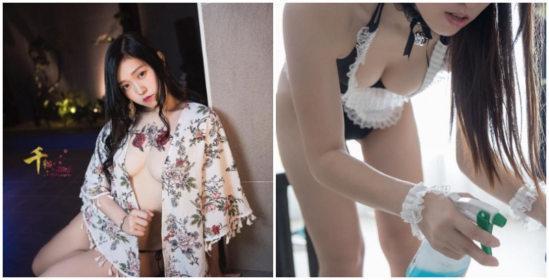 【GG扑克】「巨乳正妹」菈菈色氣滿滿的清潔服務,不愛穿衣服的妹子果然最棒啦!