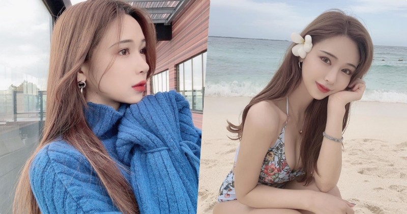 【GG扑克】氣質正妹老闆娘「原來是隱乳系」,海邊穿比基尼「中間深溝好長一條」!