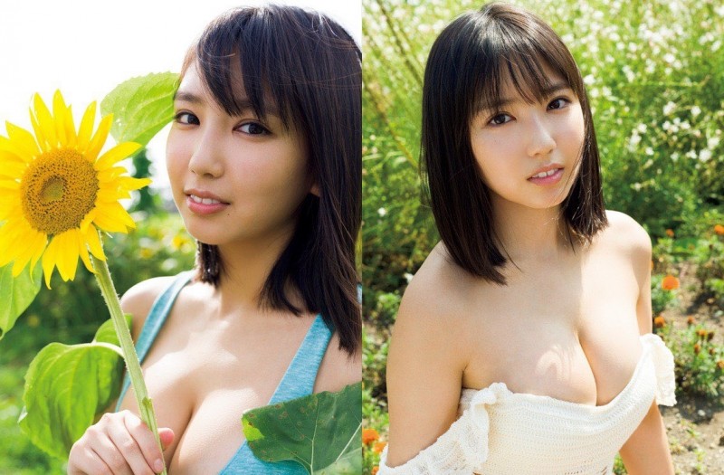 【GG扑克】令和寫真女王「澤口愛華」童顏巨乳身材超可口　野外不穿內衣放送「F級飽滿乳彈」