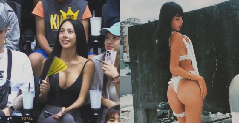 【GG扑克】新莊籃球比賽場邊爆乳美女引起關注 原來是翹臀女王李尾巴