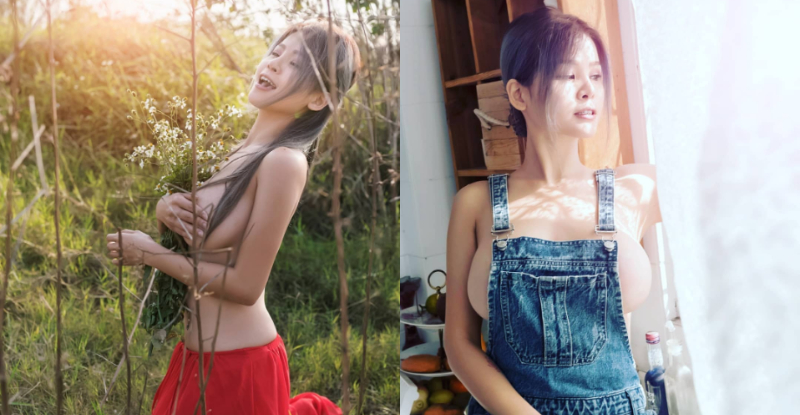 手還不放開！「琳琳Kandy」捧起厚重G乳祈禱暖陽，男粉：「這才是晴天娃娃！」