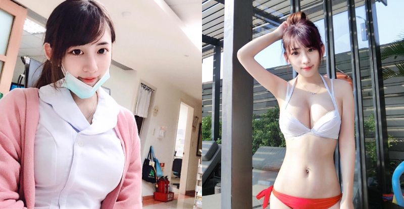 【GG扑克】正妹護理師「Elle」制服被撐到好緊繃　甜美笑容讓網友都戀愛了！