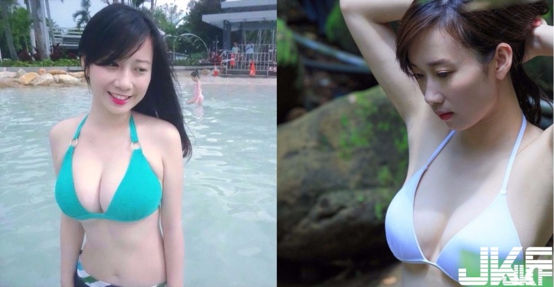 【GG扑克】清秀正妹比基尼下「爆乳的秘密」！河邊袒露「性感美乳」，畫面好清涼呀！