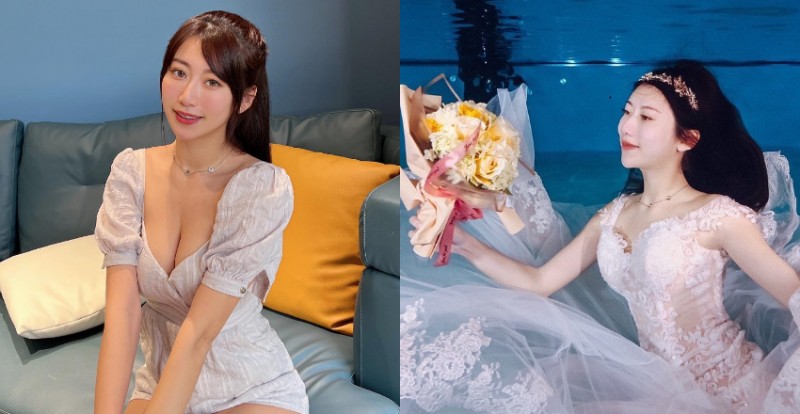 【GG扑克】甜美女神「比特啾啾 Elsa」自由潛水難不倒　樂當火辣美人魚