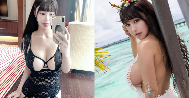 【GG扑克】巨乳模特「朱可兒Flower」半邊側乳大掉出　攝影師竟想把奶修小一點！