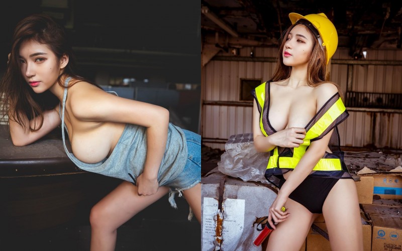 【GG扑克】傲嬌小可愛「米樂」渾圓哈密瓜奶乳輪超深邃　寬鬆吊嘎藏不住「豐沛乳量」側乳從旁溢出