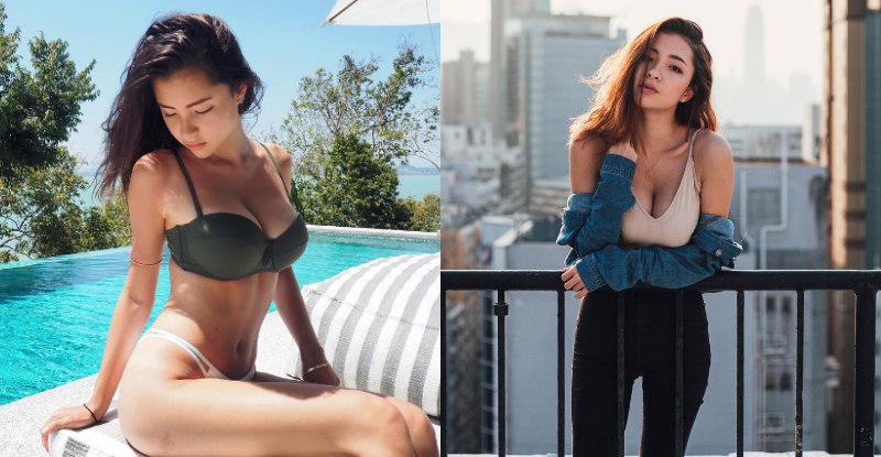 【GG扑克】正妹飽滿美乳靠欄杆　深溝好長一條！「堅挺渾圓」雙乳快要溢出比基尼！