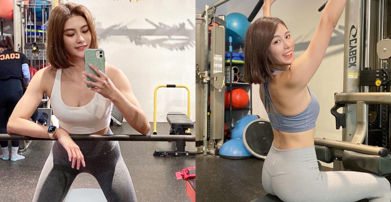 【GG扑克】外表可愛、身材兇猛！「短髮健身妹」邊炸背肌邊甜笑，火辣曲線網粉狂讚