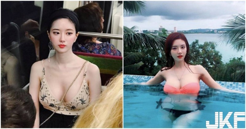 【GG扑克】火辣姐姐「胸部比臉大」，核彈級美乳泡水都要滿出來了！