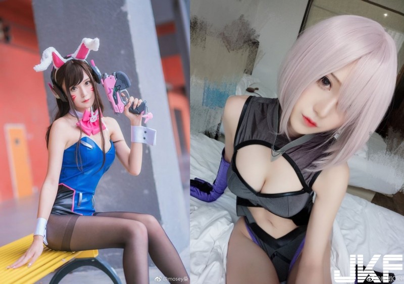 【GG扑克】巨乳Coser化身「鬥陣特攻D.VA」 　美腿+黑絲騷度破表…私下居然是清純學生妹