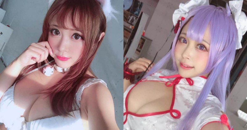 【GG扑克】火辣爆乳正妹Coser「何苔苔」，驚人兇器超吸大家目光！