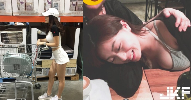 【GG扑克】又想癱瘓台北？COSTCO驚見「翹臀美乳」正妹，奶奶「又圓又軟」整個放上桌，桌子都in啦…